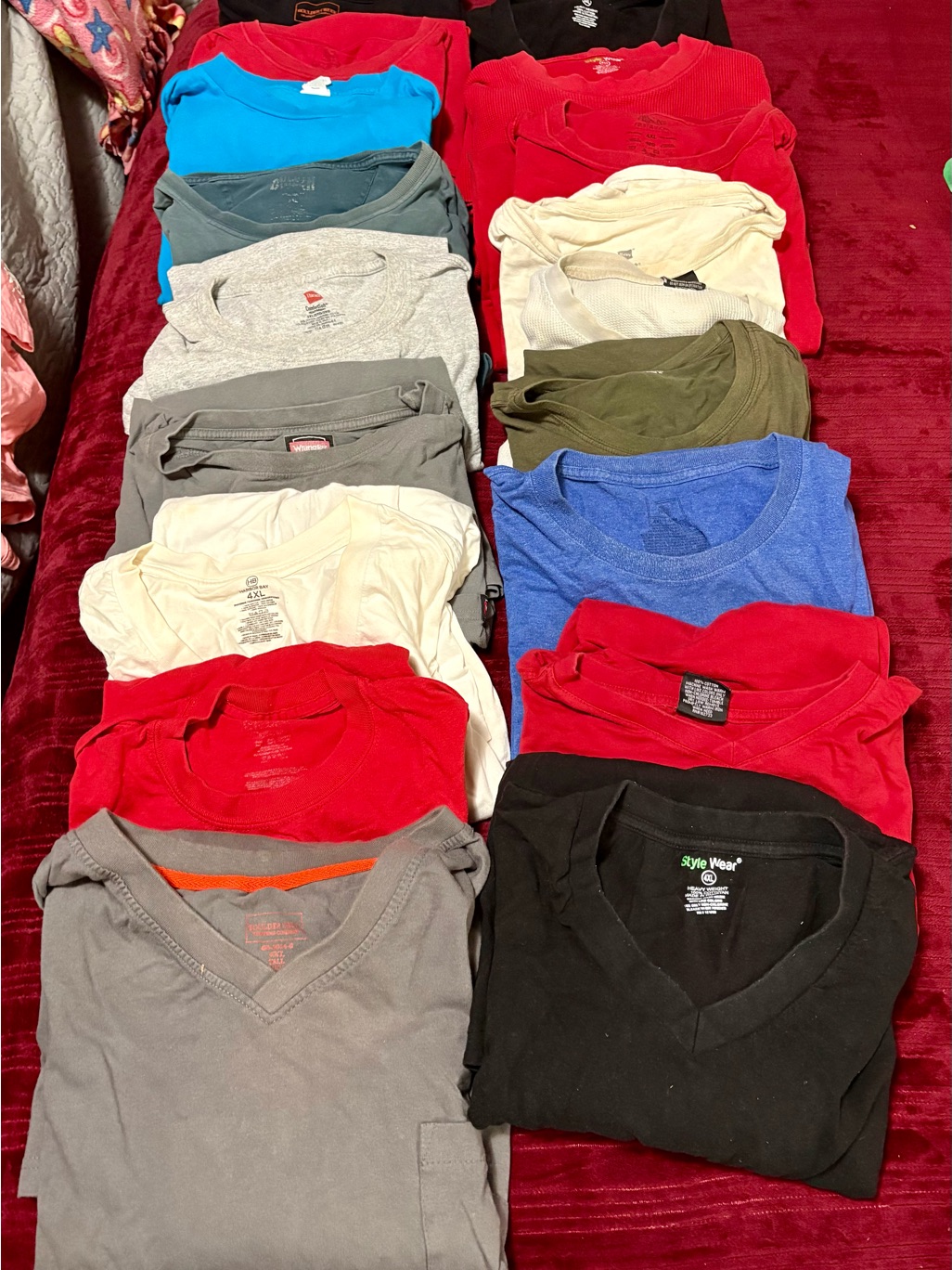 4x & 5x 18pc Plus Size T-Shirt Bundle Short & Long Sleeve